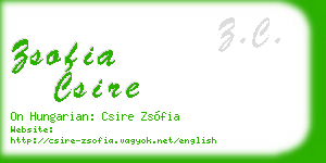 zsofia csire business card