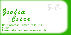 zsofia csire business card